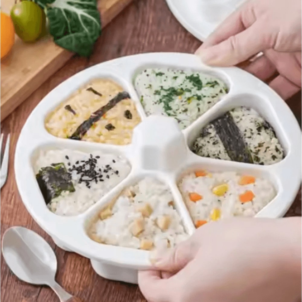Onigiri Mold Triangle Sushi Rice Ball Maker Storage Set 8