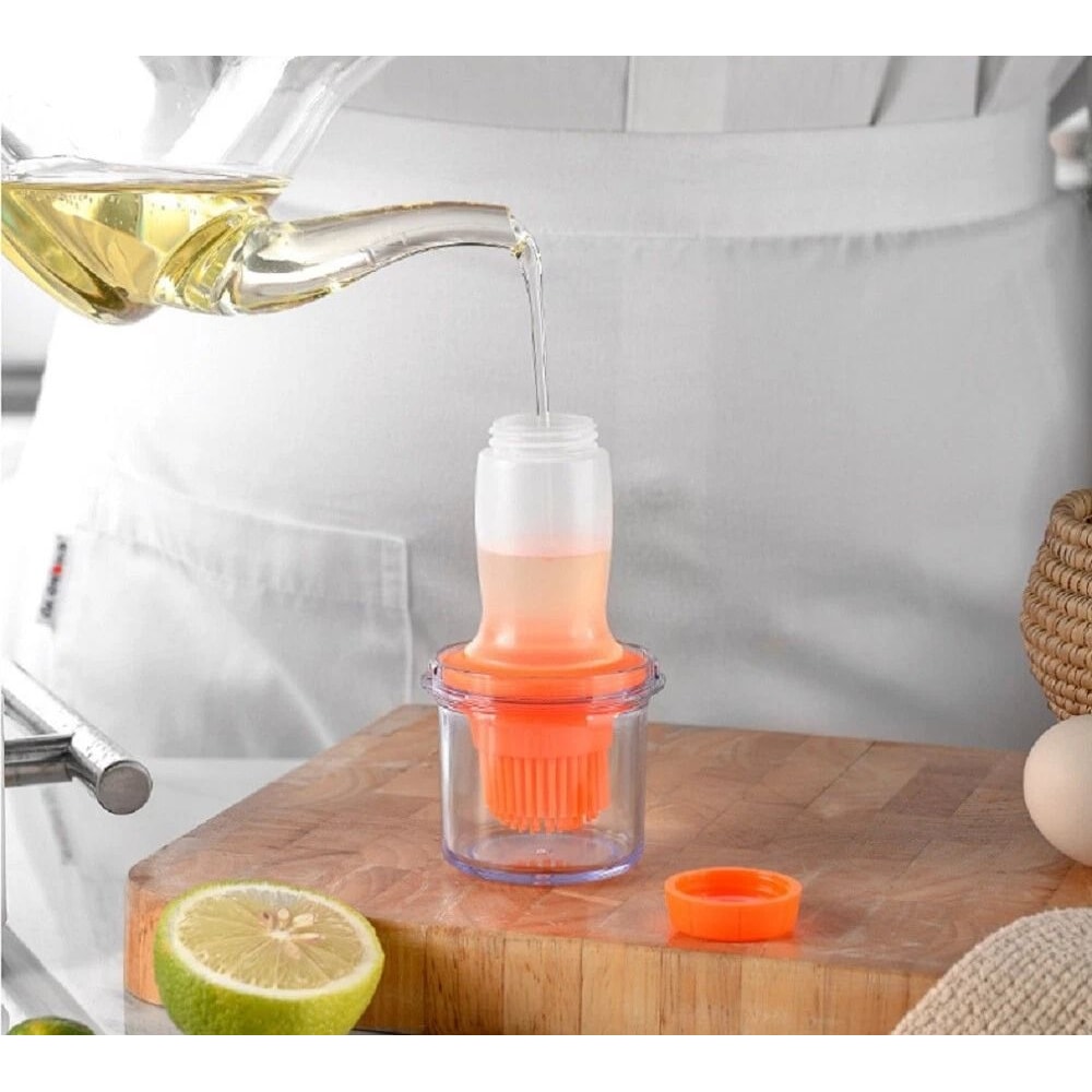 Silicone Basting Brush With Oil Bottle Perfect BBQ Baking Tool 3