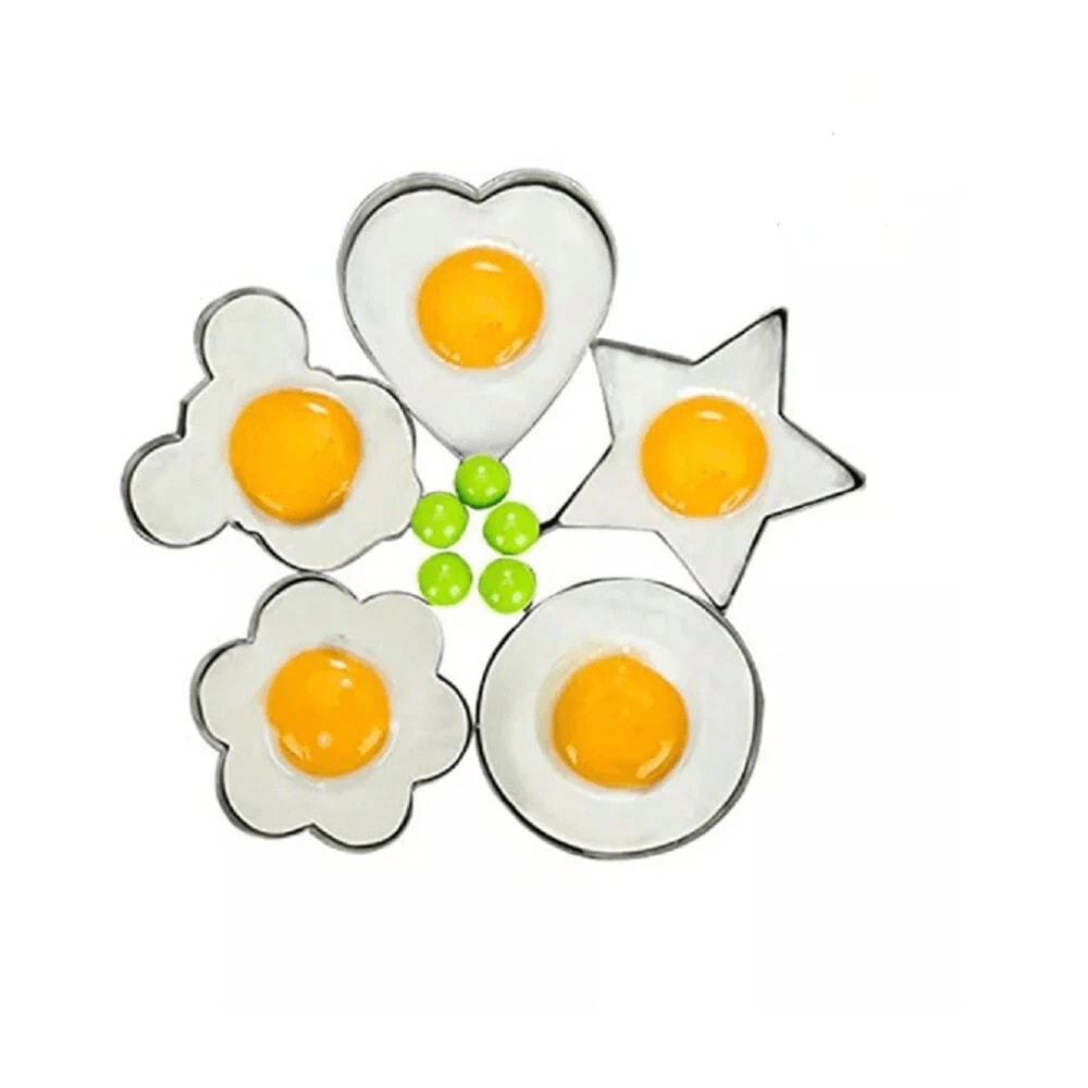 Stainless Steel Egg Rings Nonstick Pancake Mold Set For Frying Breakfast 5