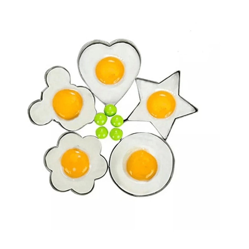 Stainless Steel Egg Rings Nonstick Pancake Mold Set For Frying Breakfast 5