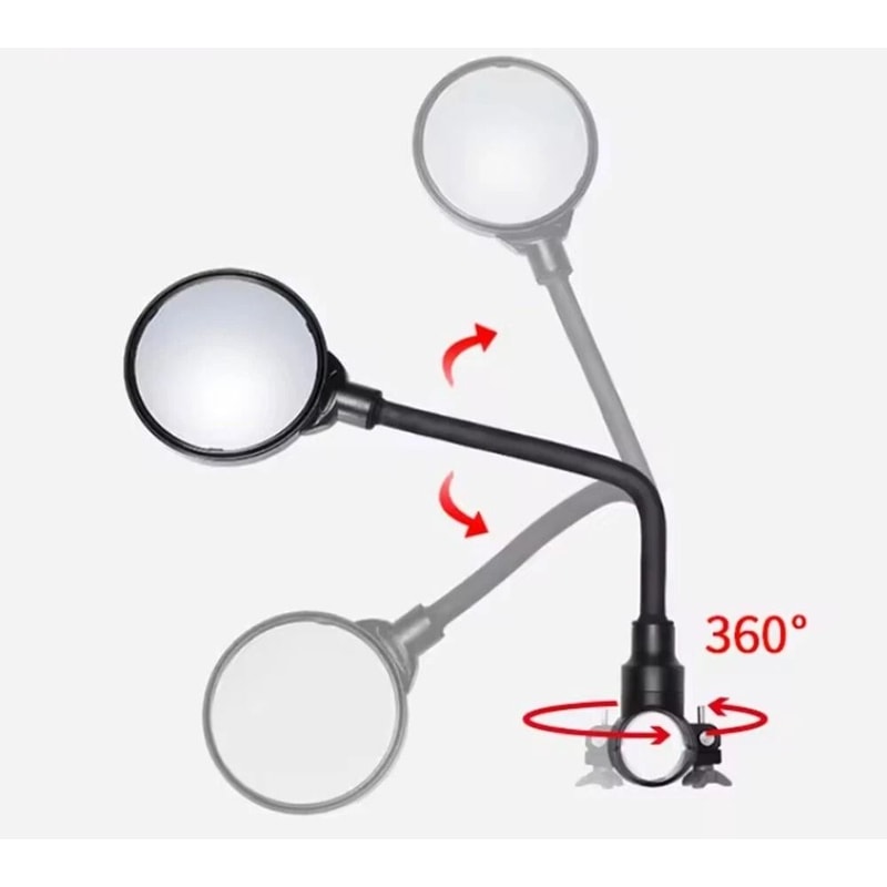 Bike Handlebar Mirrors Adjustable Rotatable Wide Angle For Enhanced Rear View Safety 4