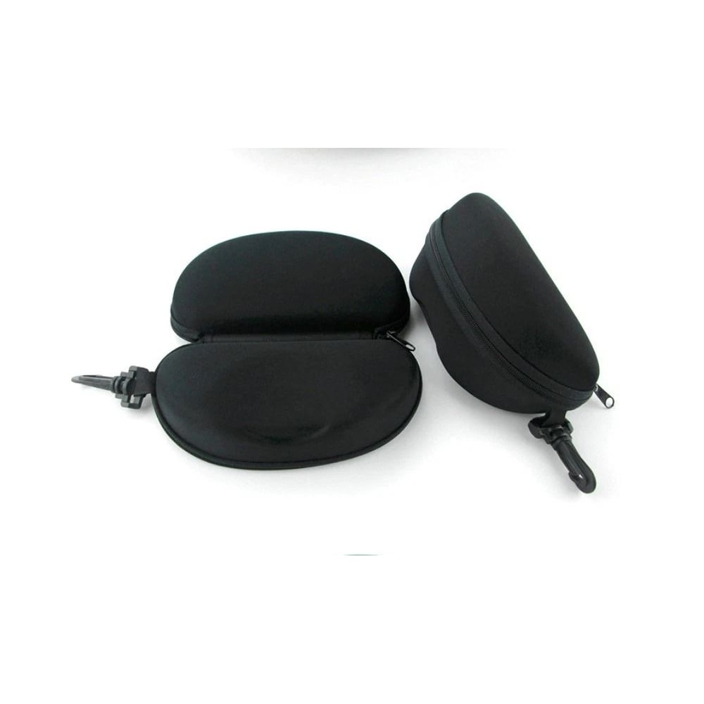Durable Black Zippered Eyeglasses Case Hard Safety Glasses Carry Box For Protection 2