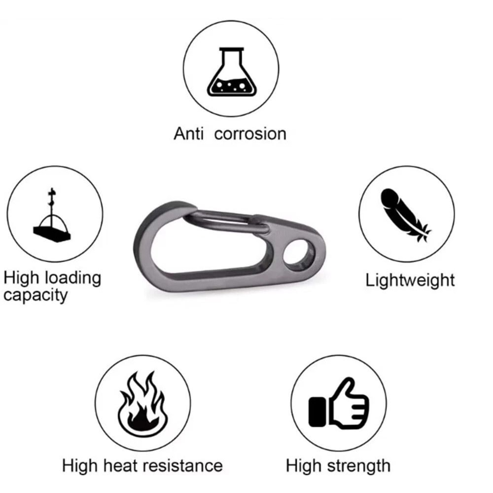 Mini Aluminum Carabiner Clips Durable Keychain Hooks For Camping Backpack Use 1