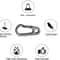 Mini Aluminum Carabiner Clips Durable Keychain Hooks For Camping Backpack Use 1
