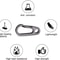 Mini Aluminum Carabiner Clips Durable Keychain Hooks For Camping Backpack Use 1