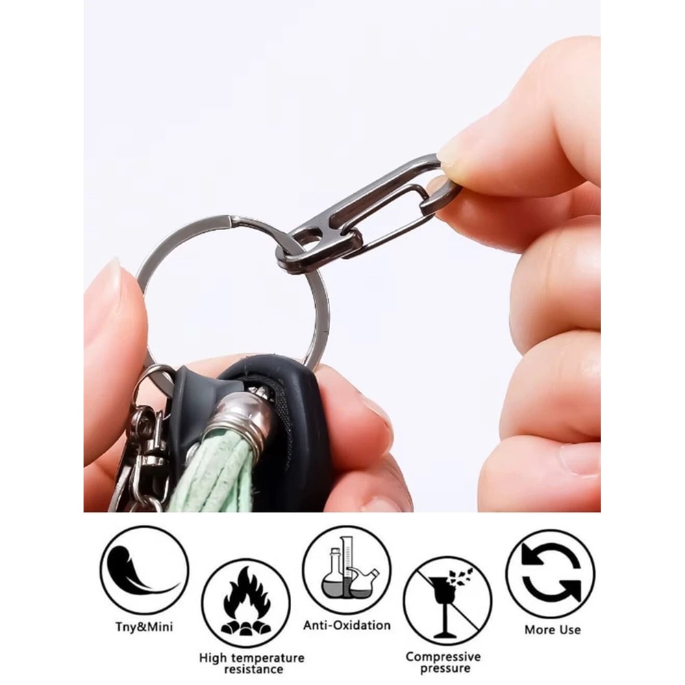 Mini Aluminum Carabiner Clips Durable Keychain Hooks For Camping Backpack Use 3