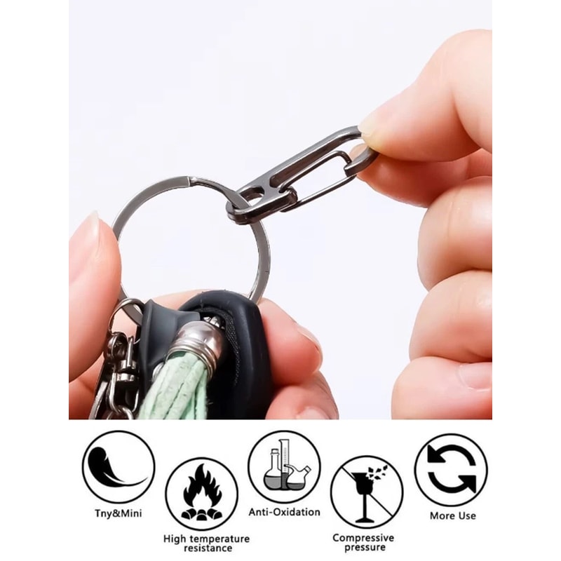 Mini Aluminum Carabiner Clips Durable Keychain Hooks For Camping Backpack Use 3