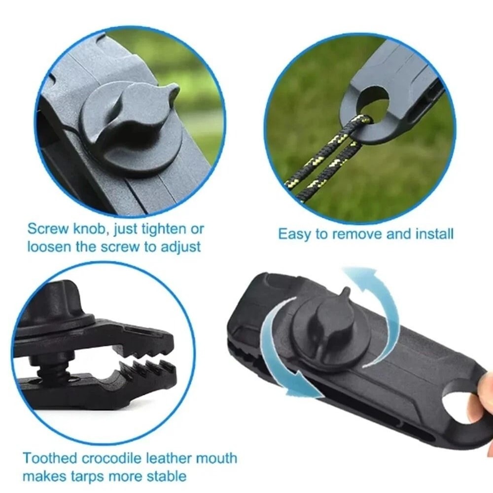 Heavy Duty Tarp Clips Reusable Clamp Grips For Canopy And Tent Covers 1