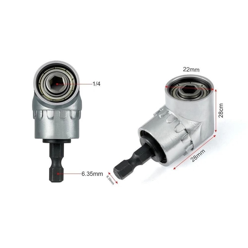 105 Angle Drill Bit Extension Right Angle Screwdriver Adapter For Tight Spaces 3