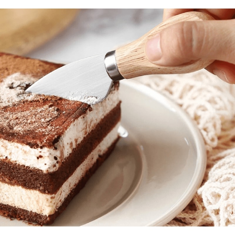 Cheese Knife Set Stainless Steel Cutters With Wooden Handles For Easy Serving 5