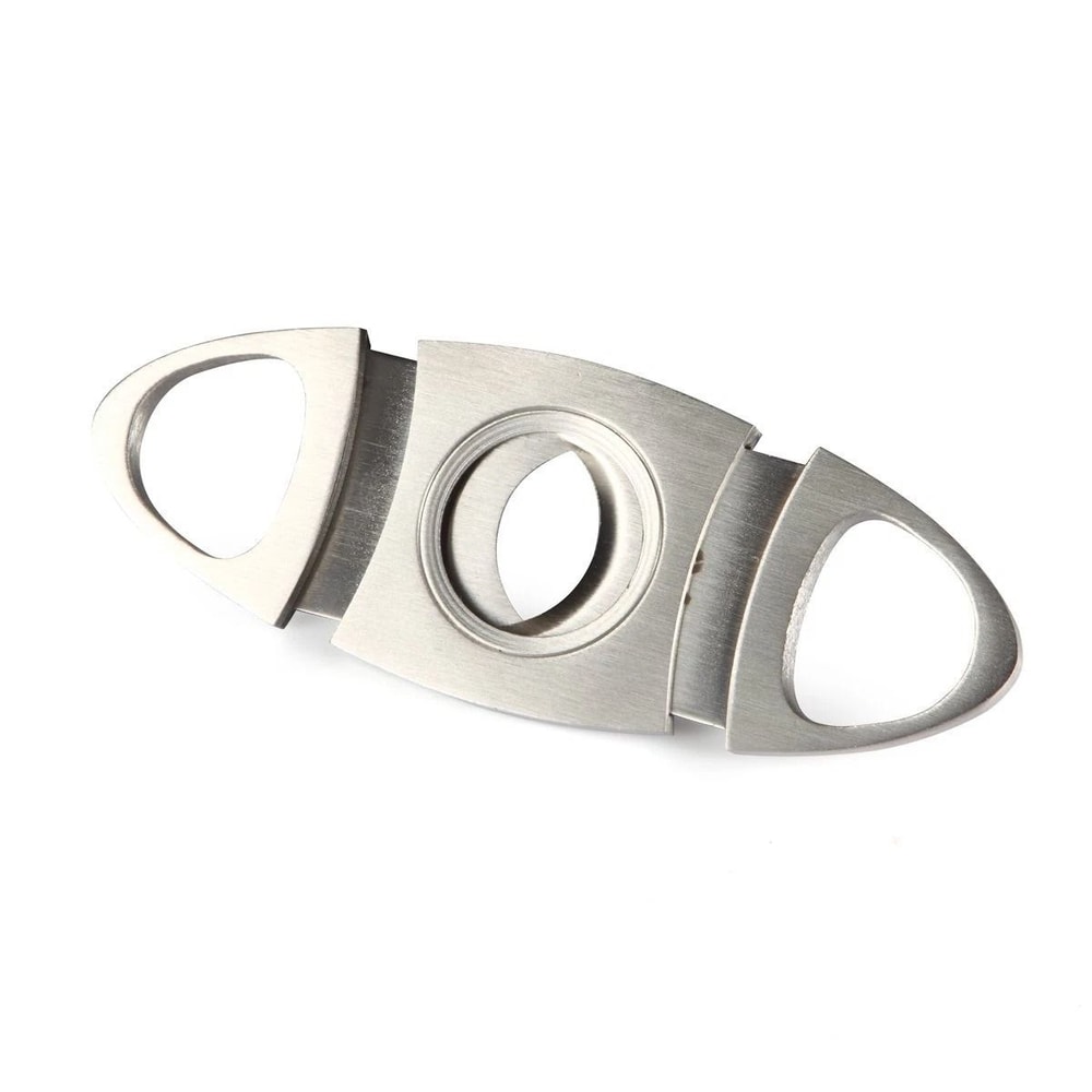 Stainless Steel Double Blade V Cut Cigar Cutter Precision Pocket Scissors For Clean Cuts 3