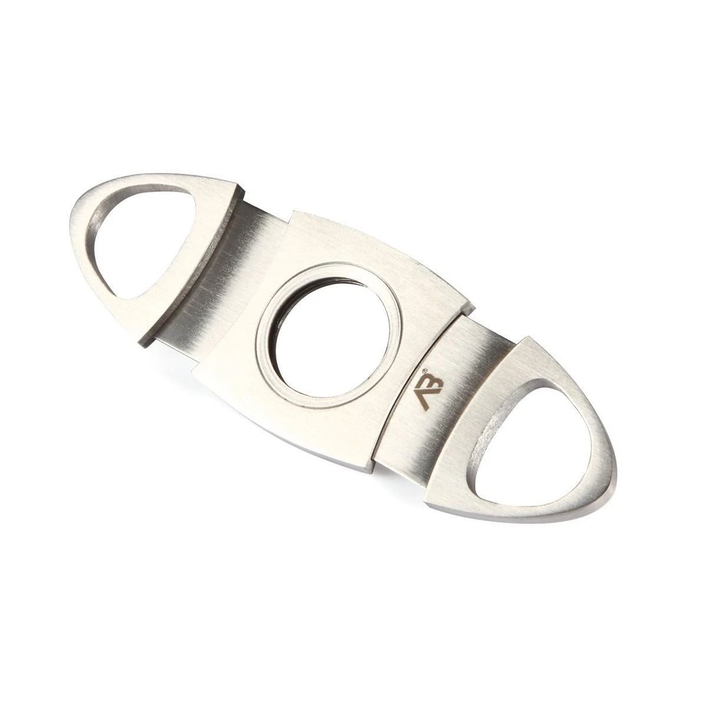 Stainless Steel Double Blade V Cut Cigar Cutter Precision Pocket Scissors For Clean Cuts 4