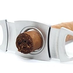 stainless steel double blade v cut cigar cutter precision pocket scissors for clean cuts