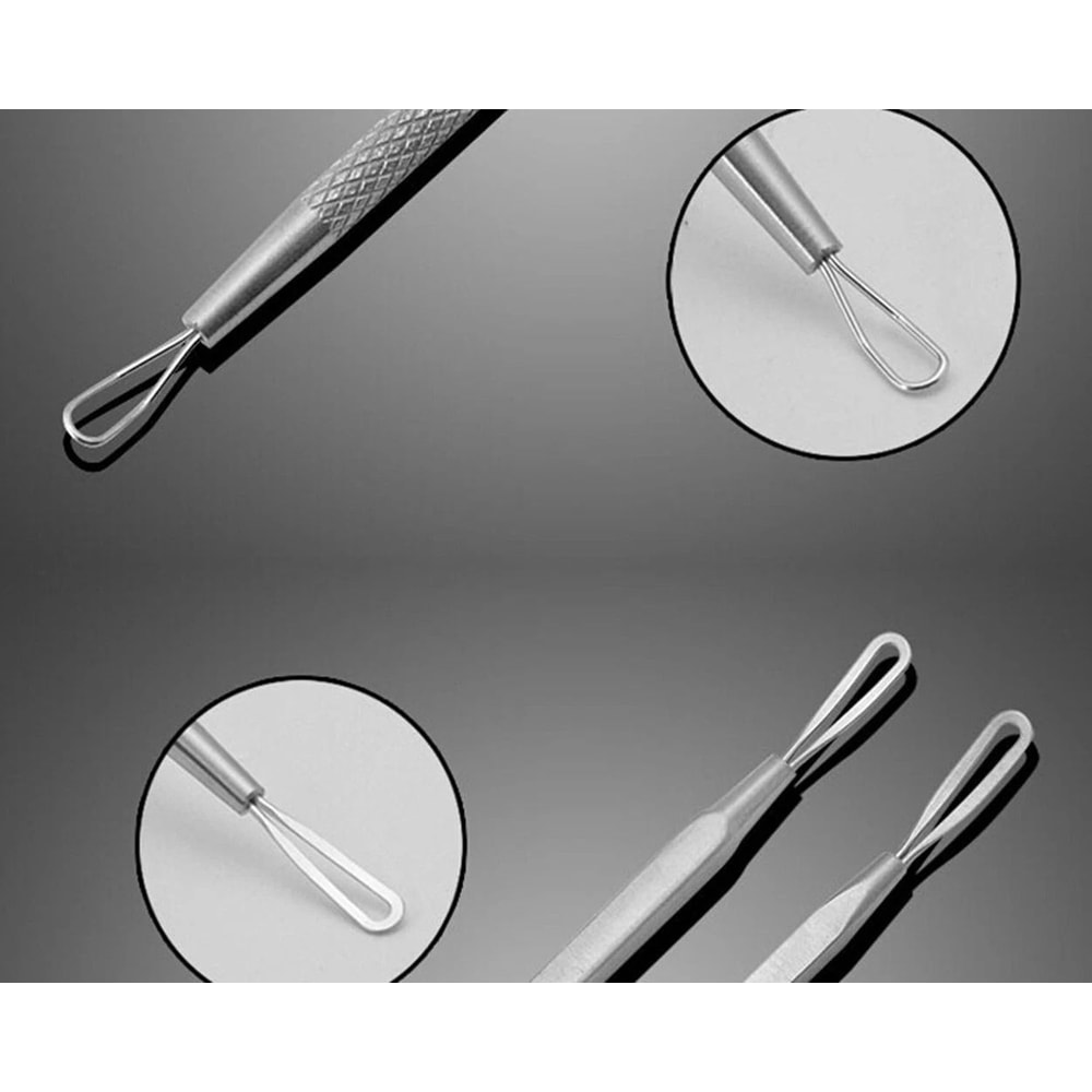 Blackhead Remover Kit Stainless Steel Pimple Extractor Tools For Acne Comedone Treatment 1