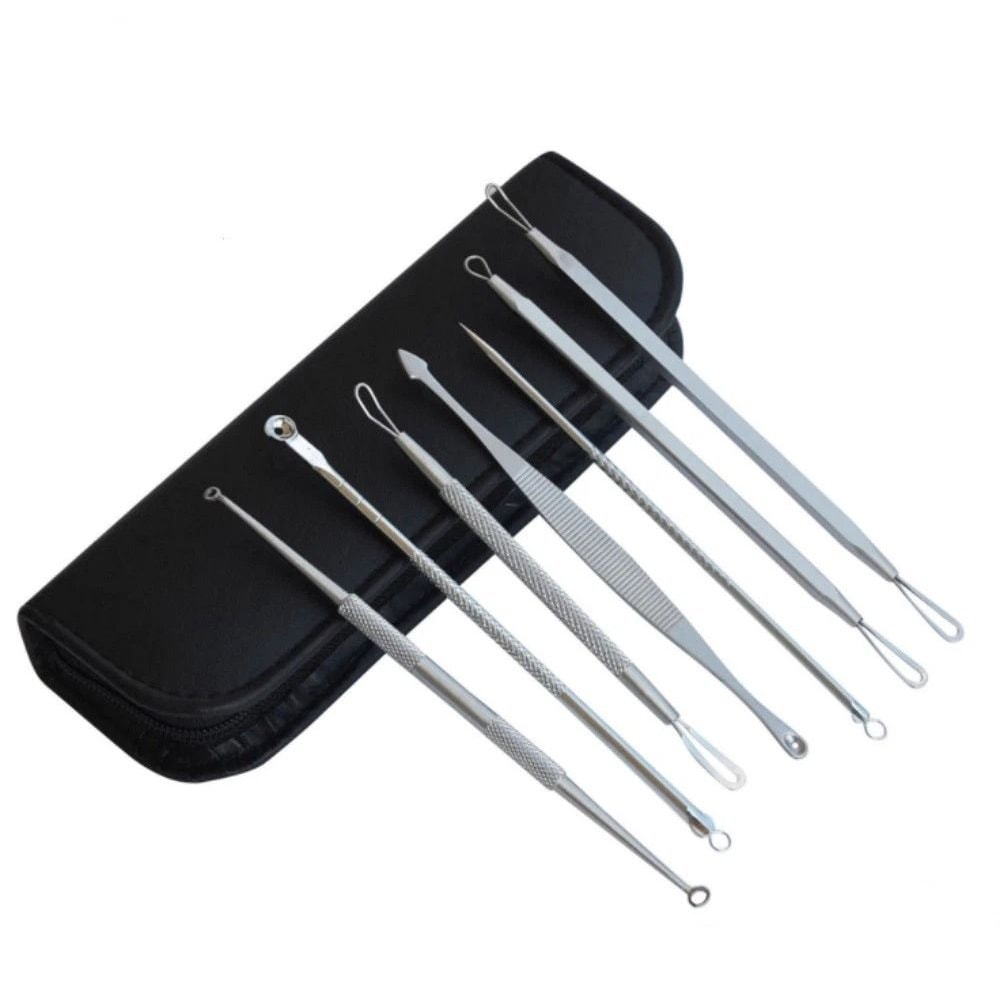 Blackhead Remover Kit Stainless Steel Pimple Extractor Tools For Acne Comedone Treatment 0