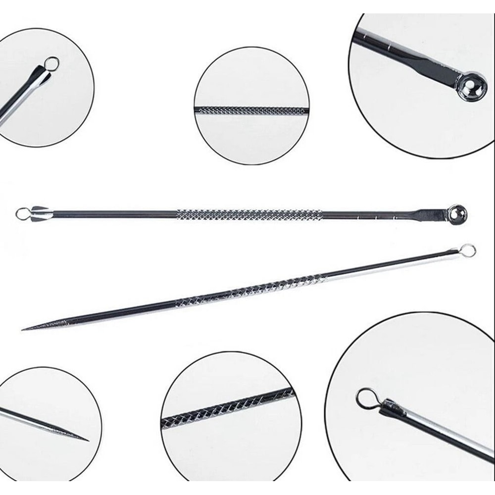 Blackhead Remover Kit Stainless Steel Pimple Extractor Tools For Acne Comedone Treatment 2
