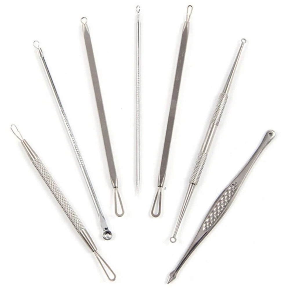 Blackhead Remover Kit Stainless Steel Pimple Extractor Tools For Acne Comedone Treatment 3