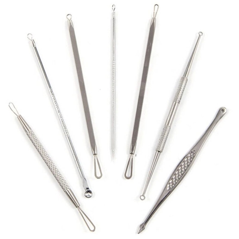 Blackhead Remover Kit Stainless Steel Pimple Extractor Tools For Acne Comedone Treatment 3