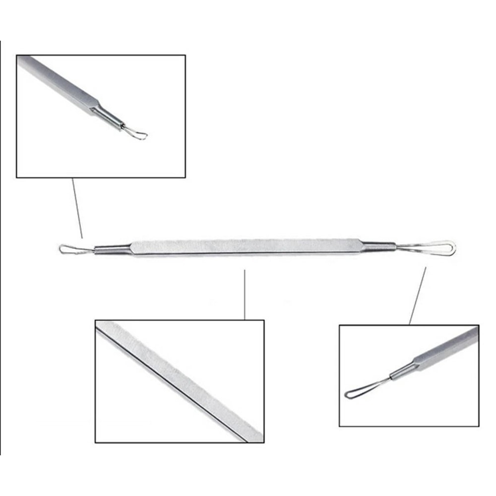 Blackhead Remover Kit Stainless Steel Pimple Extractor Tools For Acne Comedone Treatment 4