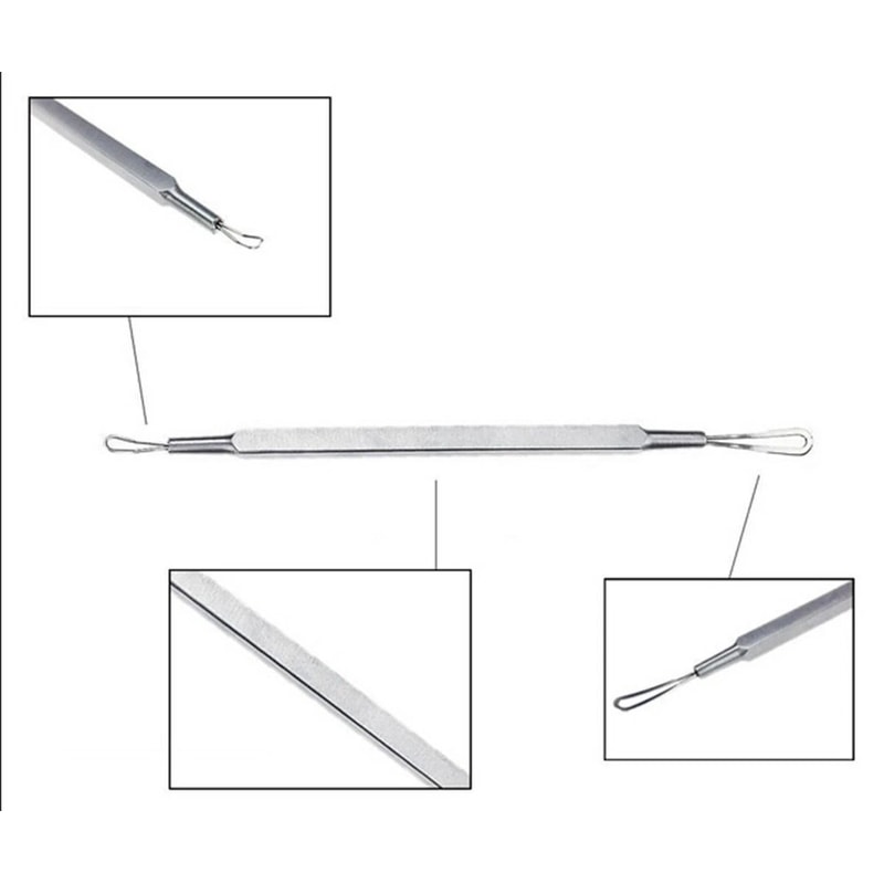 Blackhead Remover Kit Stainless Steel Pimple Extractor Tools For Acne Comedone Treatment 4