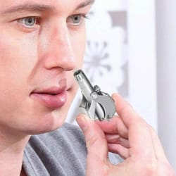 stainless steel manual nose hair trimmer precision rotary grooming tool for men
