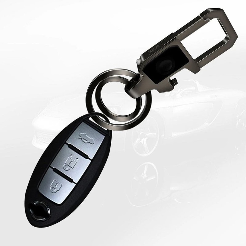 LED Bottle Opener Keychain With Flashlight Zinc Alloy Key Ring Gift 2