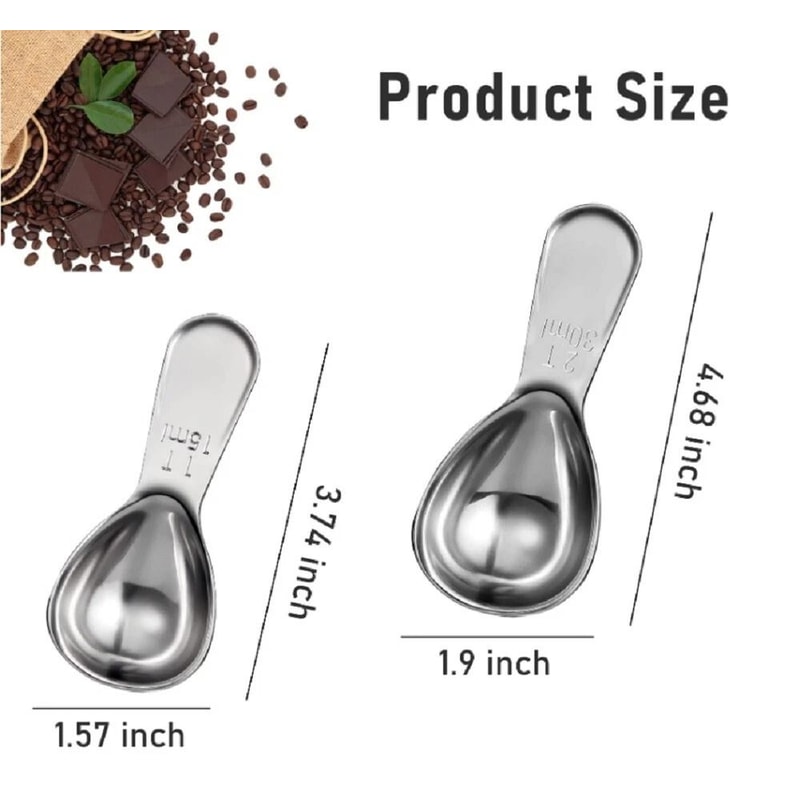 Stainless Steel Coffee Measuring Scoop Set Spoons For Accurate Brewing 7