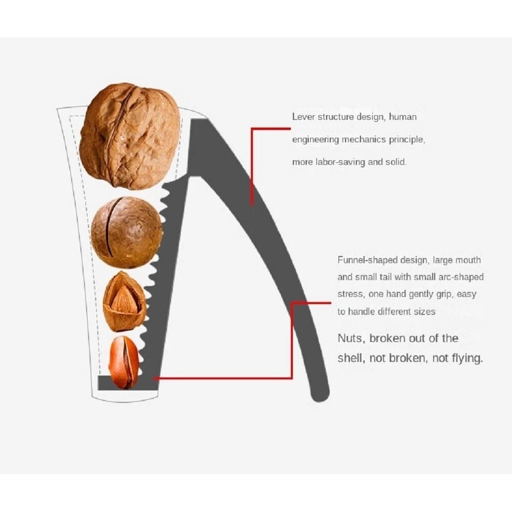 Ergonomic Nut Cracker Bottle Style Walnut Pecan Sheller Tool 2