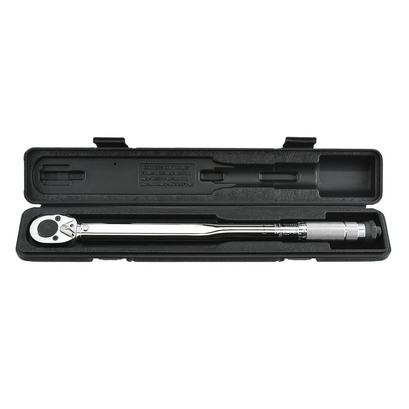 Drive Micrometer Inch Pound Torque Wrench With Case Click Adjustable Tool 0