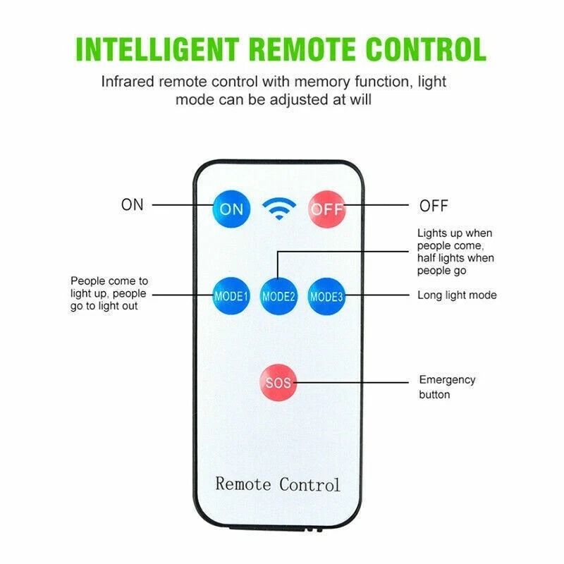 Solar Motion Sensor Wall Light IP65 Waterproof LED Security Flood Lamp 4