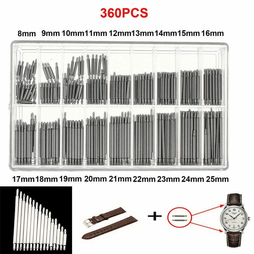 Watch Spring Bars And Watch Band Repair Kit Set With Link Remover Stainless Steel 9