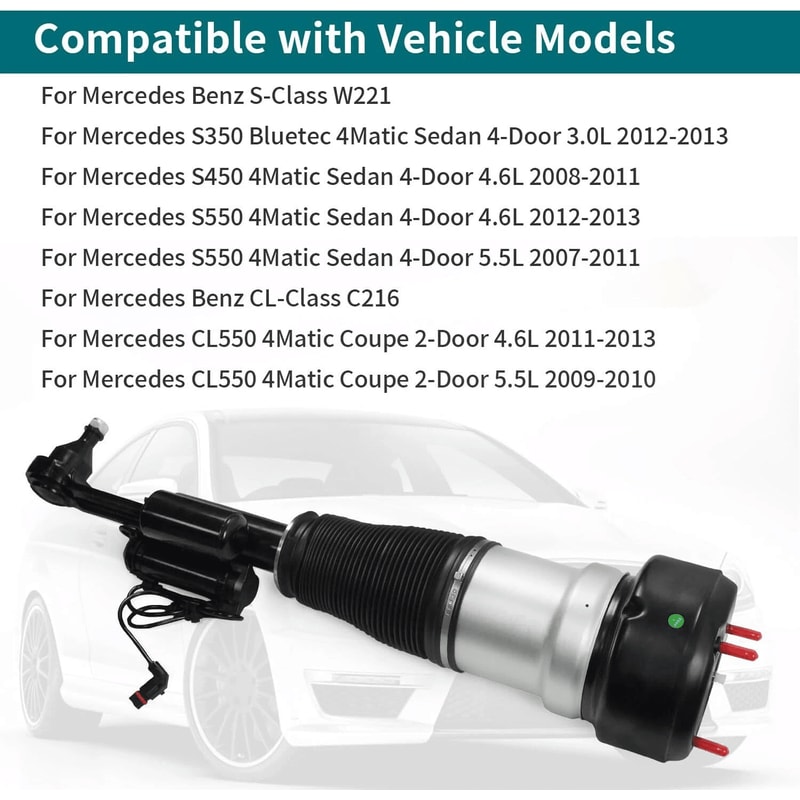 Front Left Mercedes Air Suspension Strut For 4Matic 7