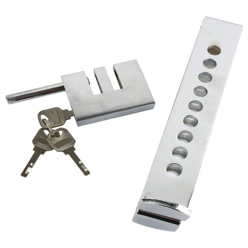 Stainless Steel Brake Pedal Lock Car Anti Theft Device With 3 Keys Universal Clutch Pedal Lock 2
