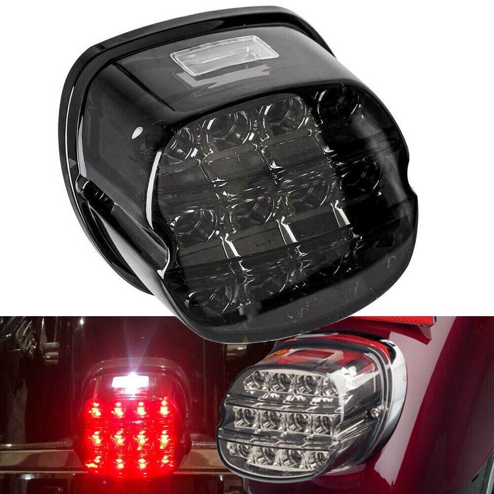Harley LED Tail Light Smoke Lens Brake Light For Touring Softail Dyna Sportster 4