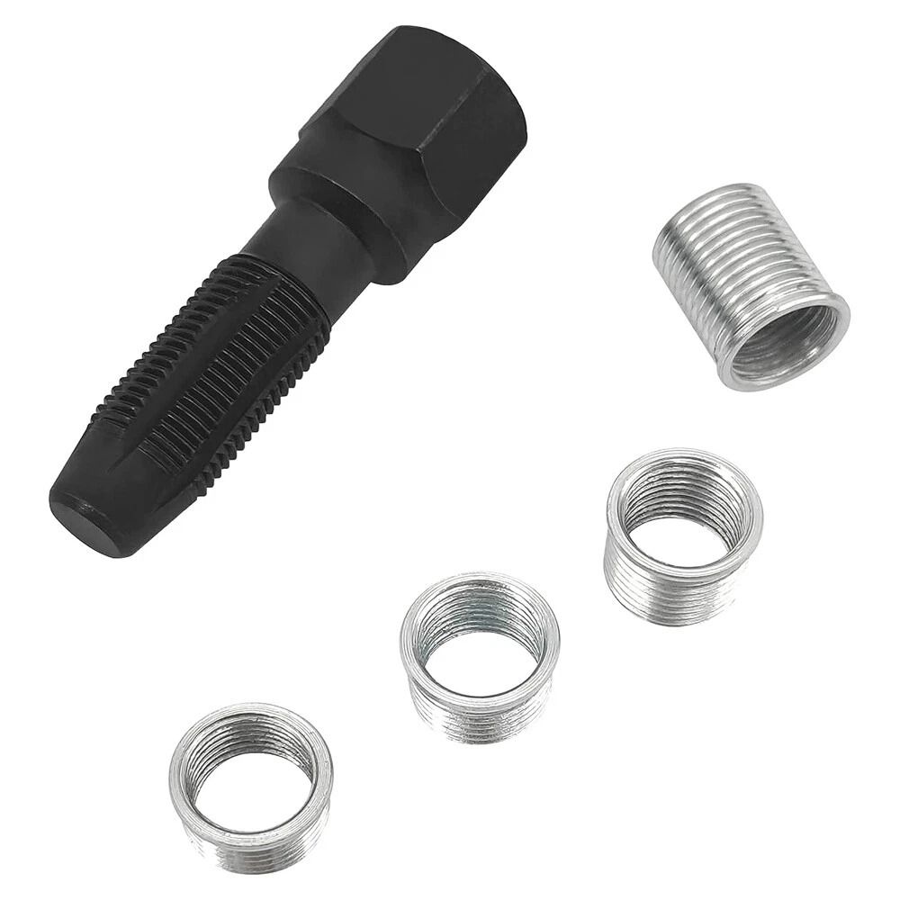 Spark Plug Thread Repair Kit With Inserts Carbon Steel Rethread Tool 2