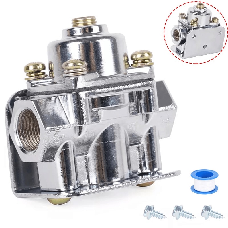 Holley Style Adjustable Fuel Pressure Regulator 2 Port PSI For Carburetor 10
