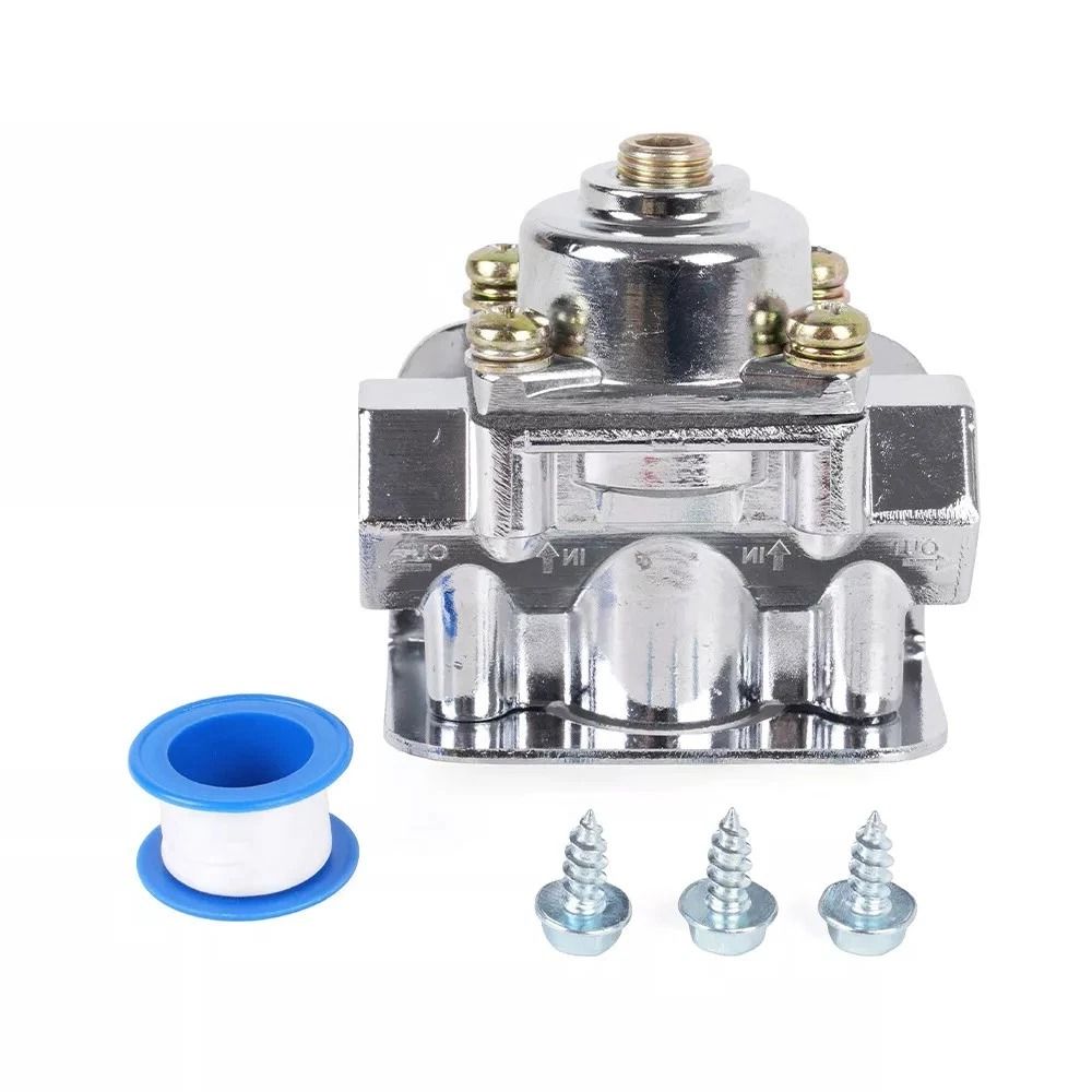 Holley Style Adjustable Fuel Pressure Regulator 2 Port PSI For Carburetor 3