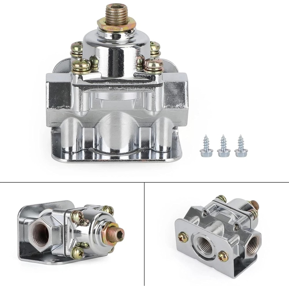 Holley Style Adjustable Fuel Pressure Regulator 2 Port PSI For Carburetor 7