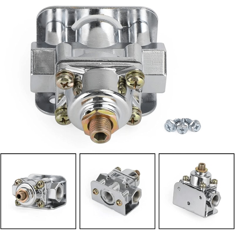 Holley Style Adjustable Fuel Pressure Regulator 2 Port PSI For Carburetor 8