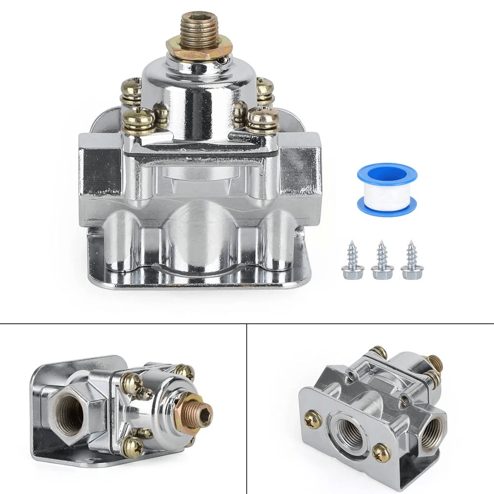 Holley Style Adjustable Fuel Pressure Regulator 2 Port PSI For Carburetor 9