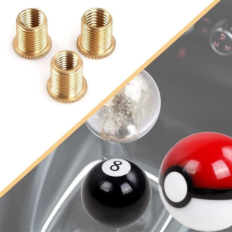Universal Shift Knob Adapter Kit Aluminum Thread Inserts For Aftermarket Gear Shift Knobs 3