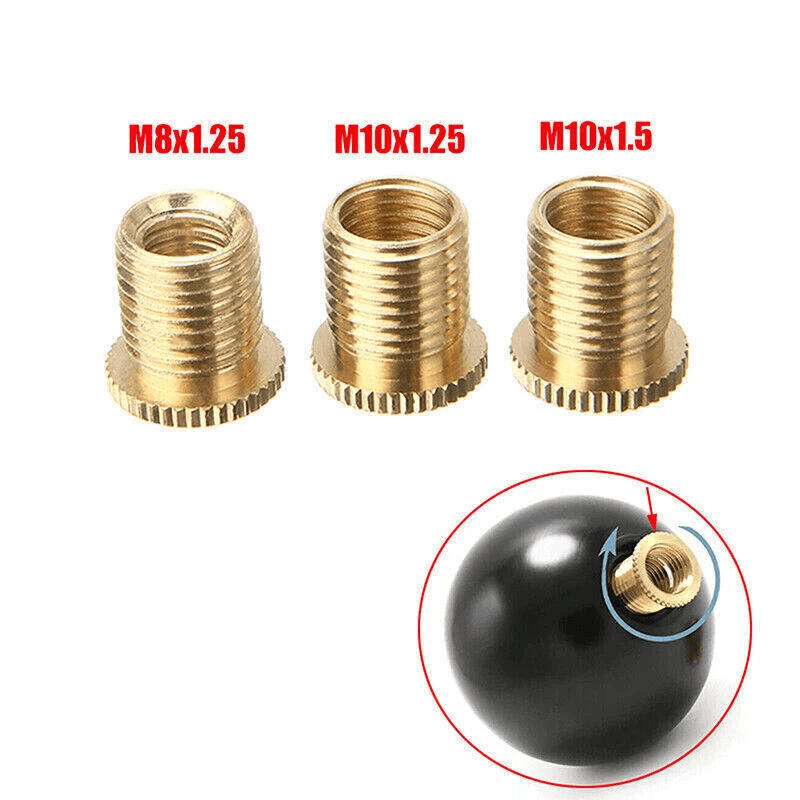 Universal Shift Knob Adapter Kit Aluminum Thread Inserts For Aftermarket Gear Shift Knobs 4