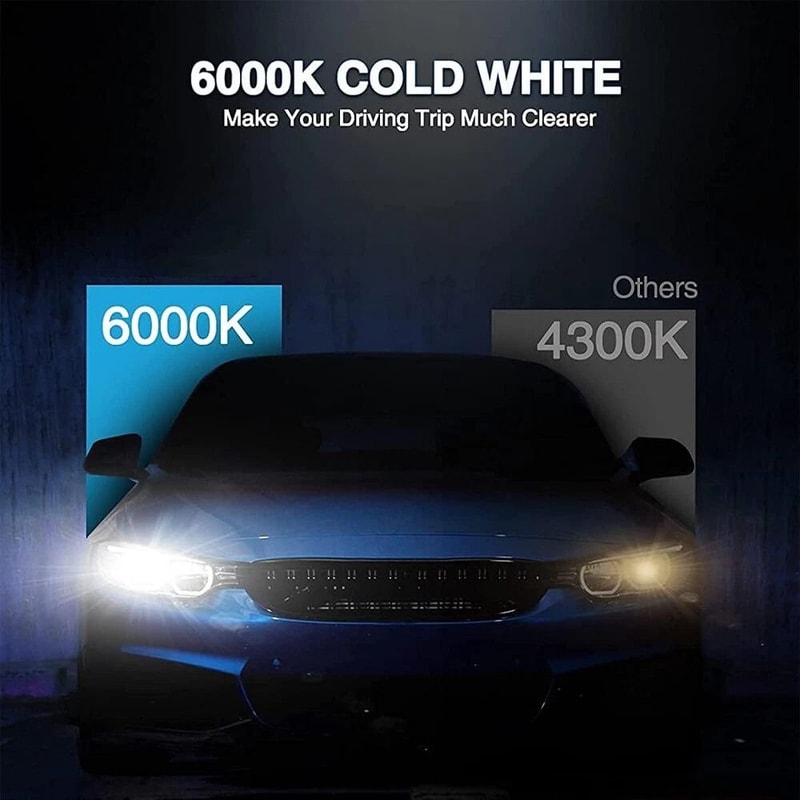 HID Xenon Headlight Bulbs Pair OEM Replacement 12