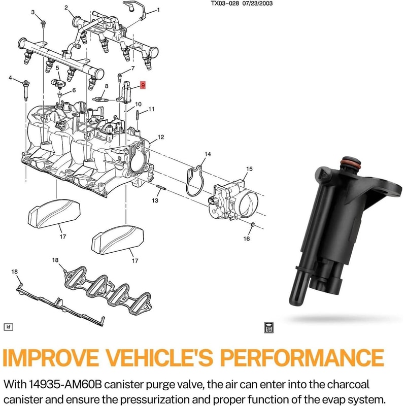 EVAP Purge Valve Solenoid Direct Replacement For Chevy Silverado GMC Sierra Cadillac 2