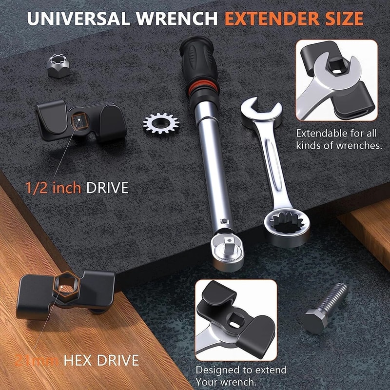 Universal Wrench Extender Adapter 12 Inch Drive Leverage Tool 8