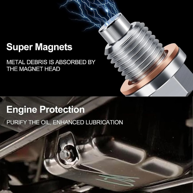 Magnetic Oil Drain Plug Universal Engine Oil Drain Bolt 2