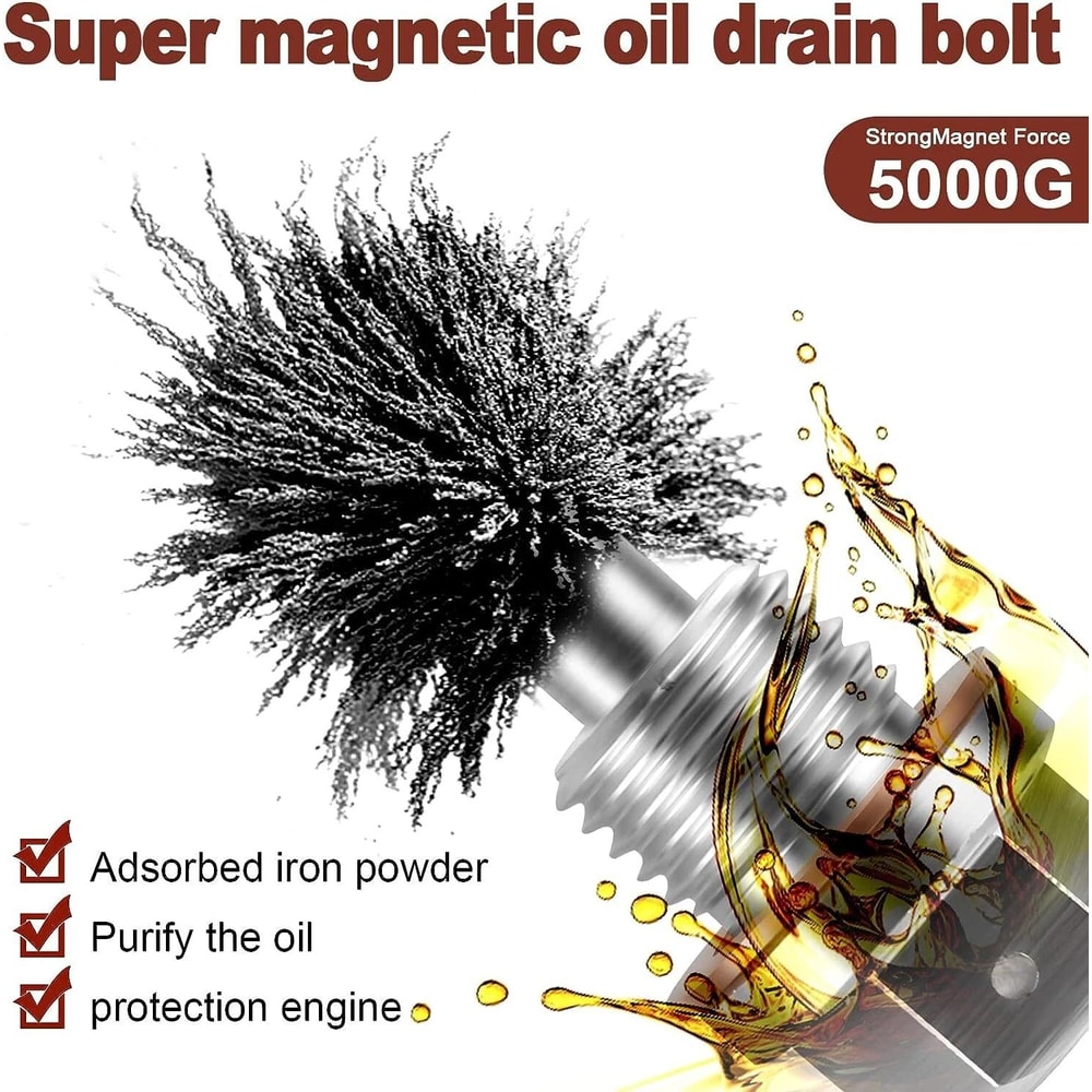 Magnetic Oil Drain Plug Universal Engine Oil Drain Bolt 7