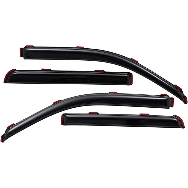 Ford SuperCrew InChannel Window Visors Dark Smoke Rain Guards 2