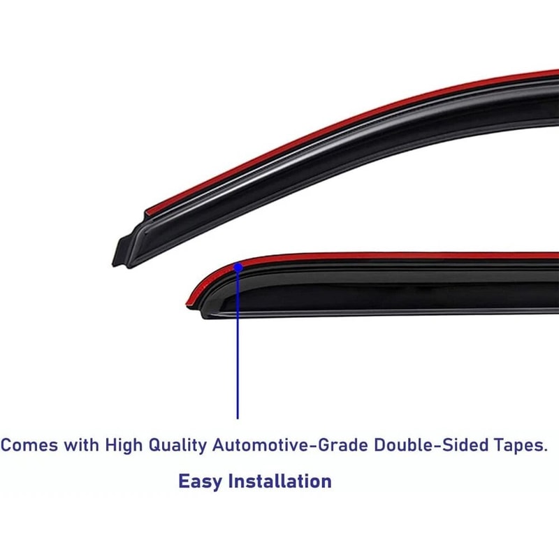 Ford SuperCrew InChannel Window Visors Dark Smoke Rain Guards 11