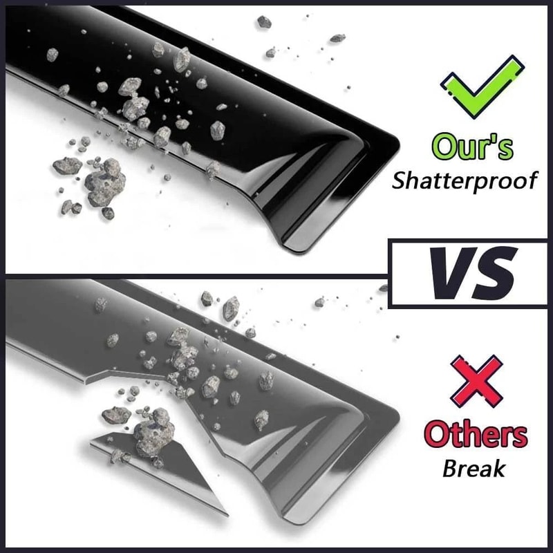 Ford SuperCrew InChannel Window Visors Dark Smoke Rain Guards 15